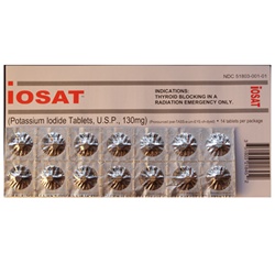 Potassium Iodide Tablets (KI), 130 mg iOSAT, Radiation Protection